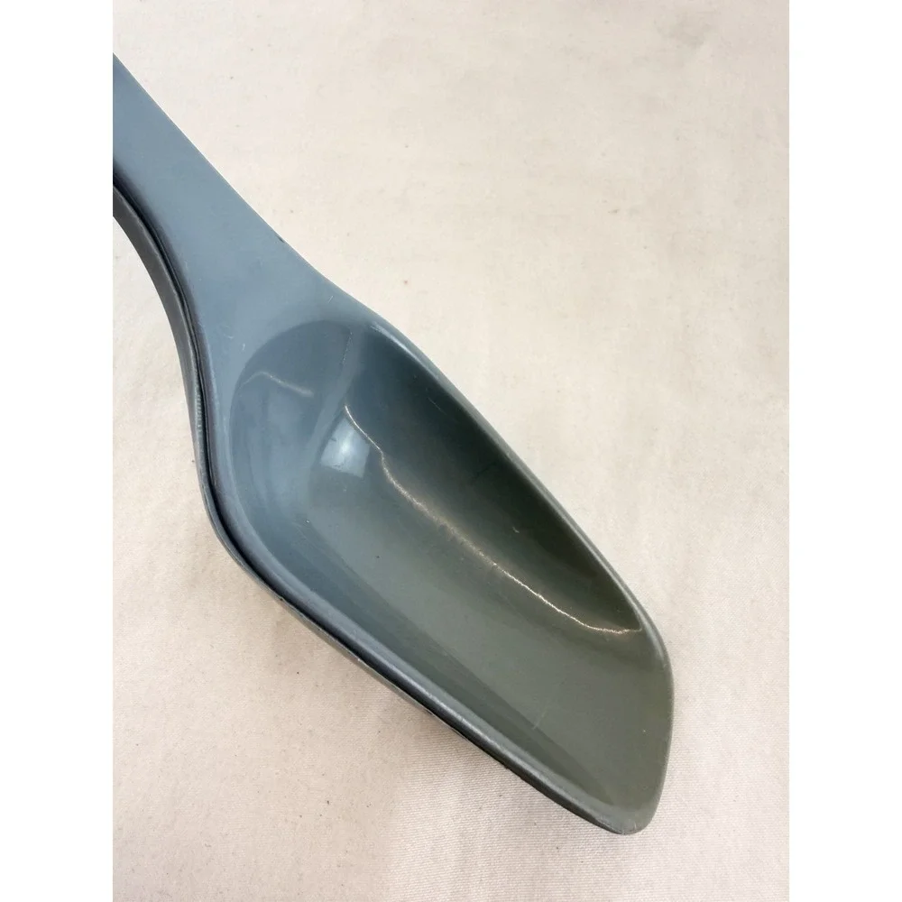 Vintage Kitchen Spoon Plastic Blue Serving Spoon Retro Cooking Utensil